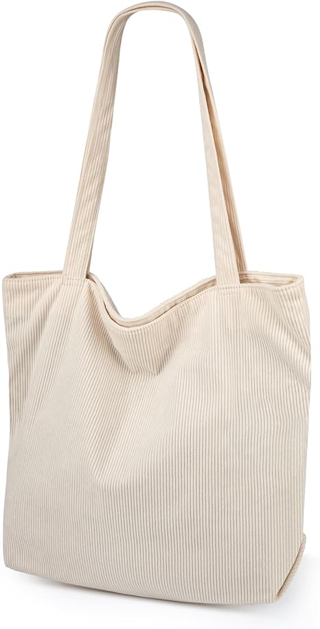 Beige corduroy handbag